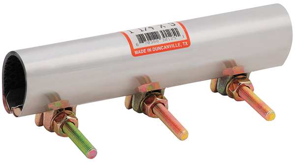 Repair Clamp, 3 Bolt, 1 1/2 In, 304SS