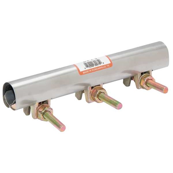 Repair Clamp, Three Bolt, 1 In, 304SS