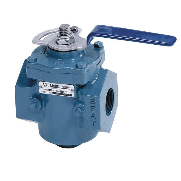 Plug Valve, 1In, Lever Operated, CI