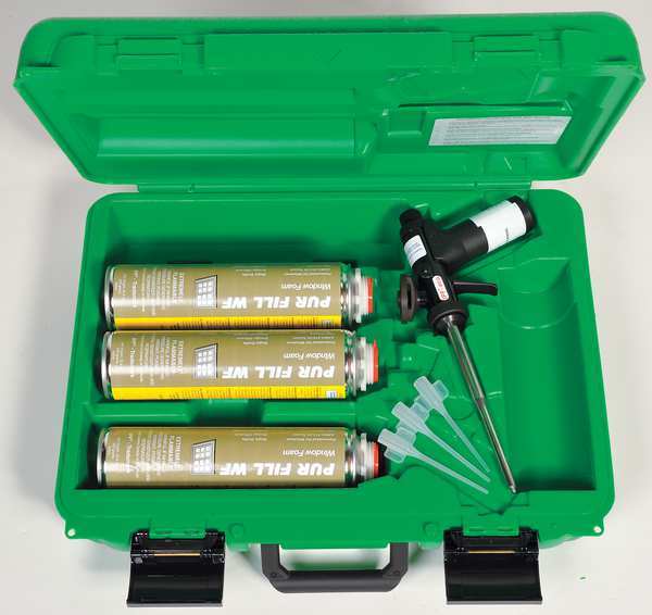 Window & Door Spray Foam Sealant Kit, _, Green Case Kit, Yellow, 8 Component