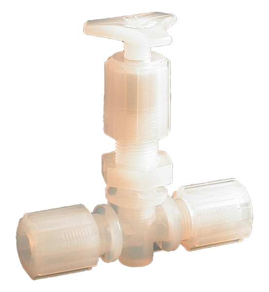 Needle Valve, Straight, 1/4 In, Compression