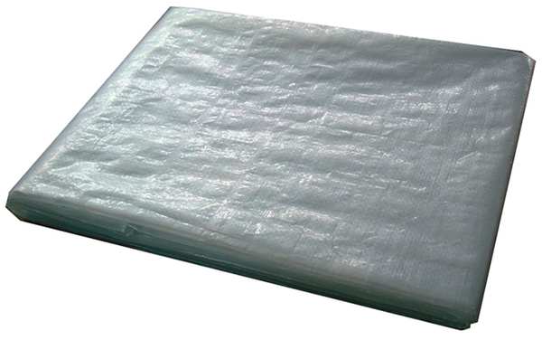 Tarp, 30 x 50 ft, 5.1 mil, Polyethylene, Standard Duty, Transparent