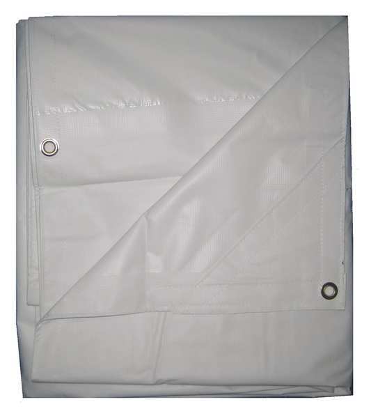 Tarp, 10 x 20 ft, 5.1 mil, Polyethylene, Standard Duty, White
