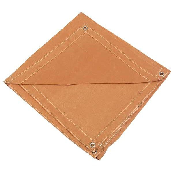 Tarp, 16 x 24 ft, 20 Mil, Cotton Canvas, Standard Duty, Tan, Mildew Resistant, UV Resistant