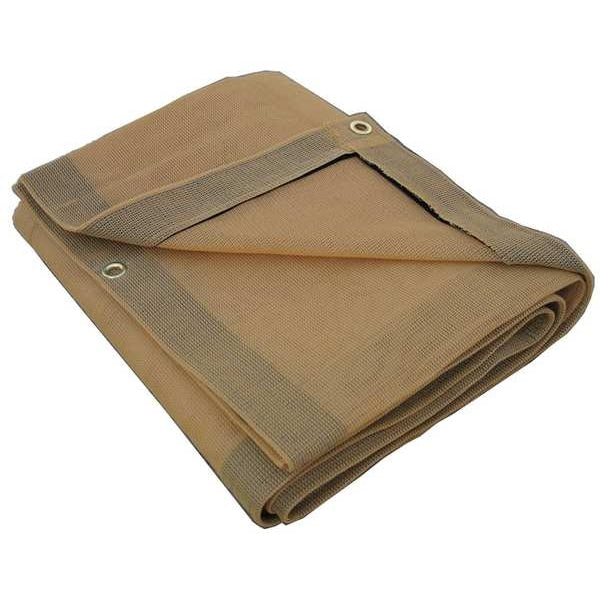 Mesh Tarp, 12 x 20 ft, 10 mil, Polyethylene, Standard Duty, Tan
