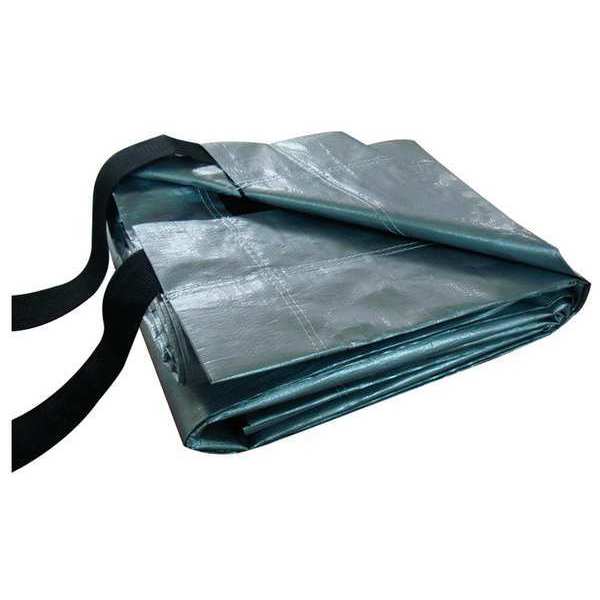 Hay Cover Tarp, 48 x 55 ft, 12 mil, Polyethylene, Heavy Duty, Silver/Black