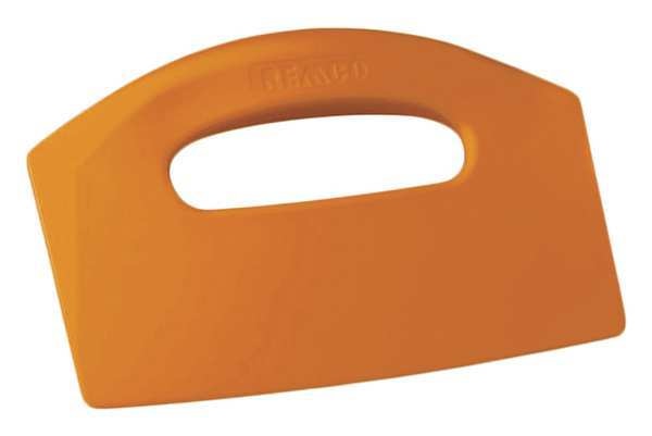 Bench Scraper, Poly, 8-1/2 x 5 In, Orange