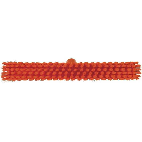 16 in Sweep Face Broom Head, Medium, Synthetic, Orange