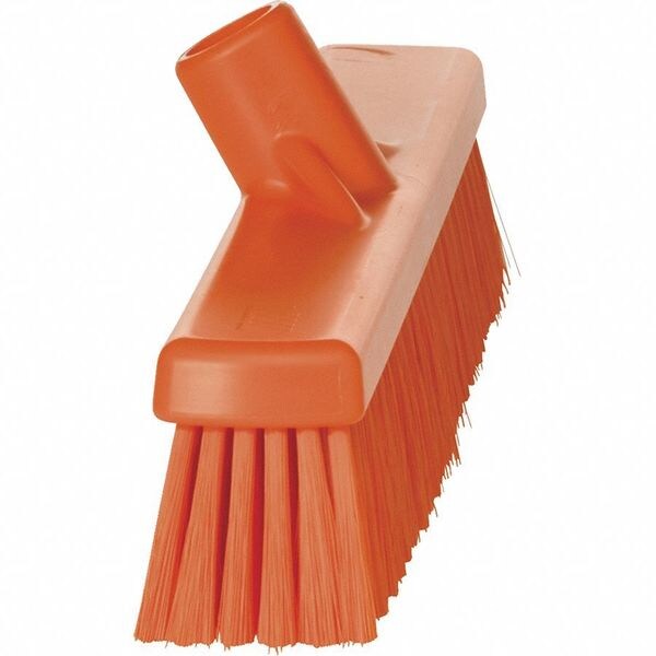 16 in Sweep Face Broom Head, Medium, Synthetic, Orange