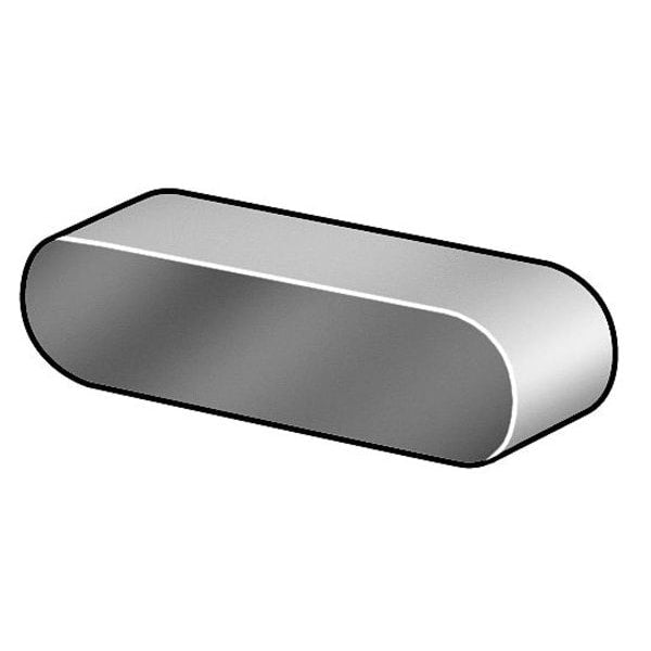 Oversized Machine Key, Round End, Steel, Plain, 3 in L, 1/2 in Sq