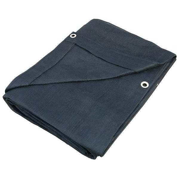 Mesh Tarp, 12 x 14 ft, 10 mil, Polyethylene, Standard Duty, Black