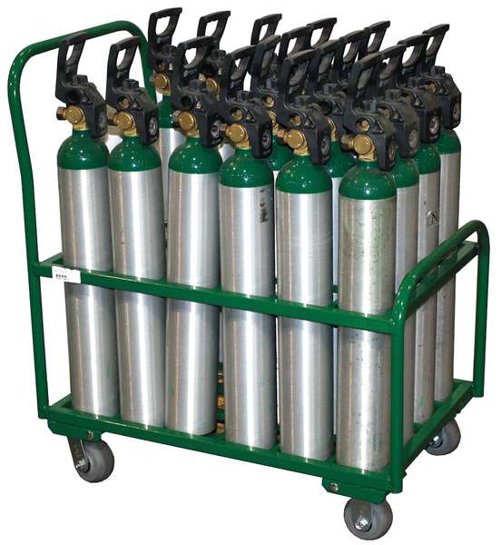 Cylinder Trolley, 34 In. W, 2400 lb.