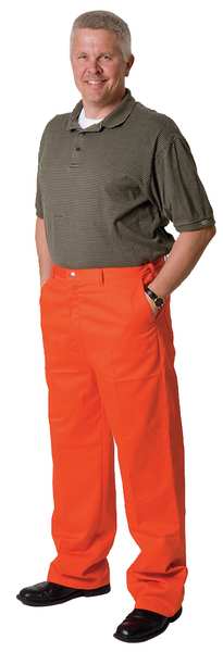 Flame-Retardant Treated Cotton Pants, Orange, 2XL