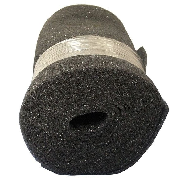 30 in x 25 ft x 1 in Foam Air Filter Roll Less Than 5 MERV, Black