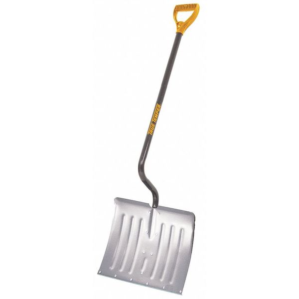 Snow Shovel, 39 in Steel D-Grip Handle, Aluminum Blade Material, 18 in Blade Width