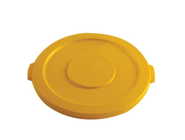 32 gal Dome with Push Door Trash Can Lid, 22 3/4 in W/Dia, Gray, Resin, 1 Openings