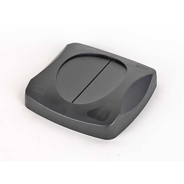 23 gal Swing Trash Can Lid, 16 in W/Dia, Black, Resin, 1 Openings