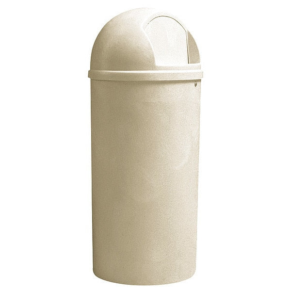 15 gal Round Trash Can, Black, 15 1/4 in Dia, Swing, Plastic