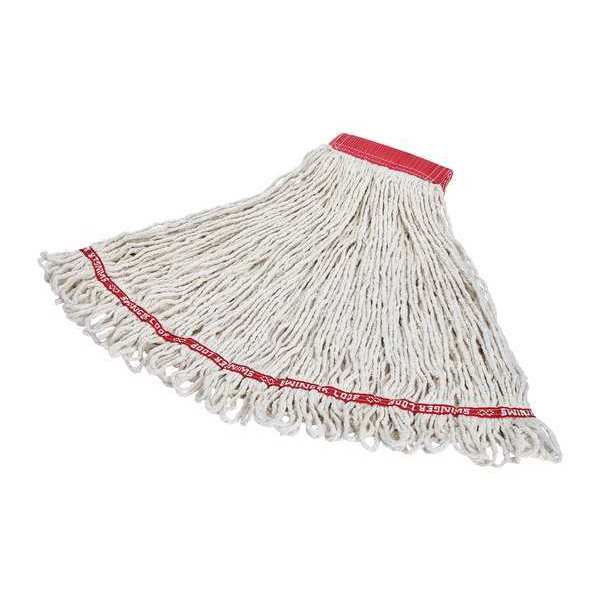 5in String Wet Mop, 20oz Dry Wt, Side Gate Connect, Loop-End, White, Cotton/Synthetic, FGC15306WH00