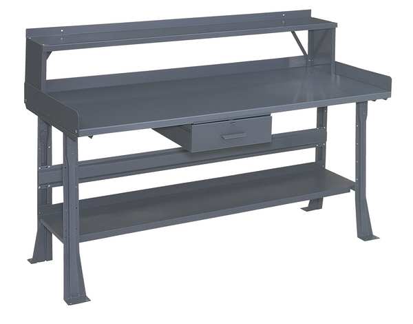 Lower Shelf, 72Wx15Dx2 H, Industrial Gray