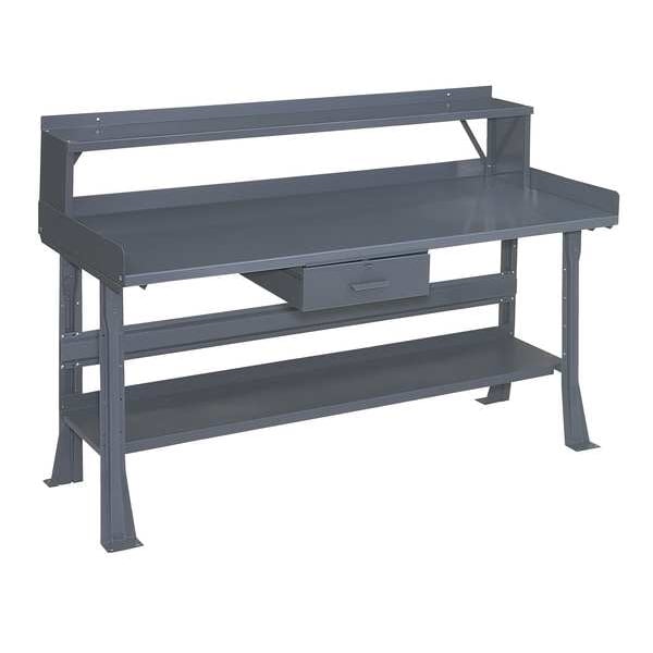 Side/Back Rail Kit, 60W x 30D x 3H, Gray