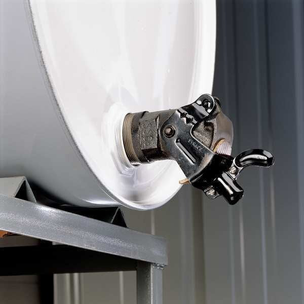 Drum Faucet, 2 In, Self-Closing, Brass