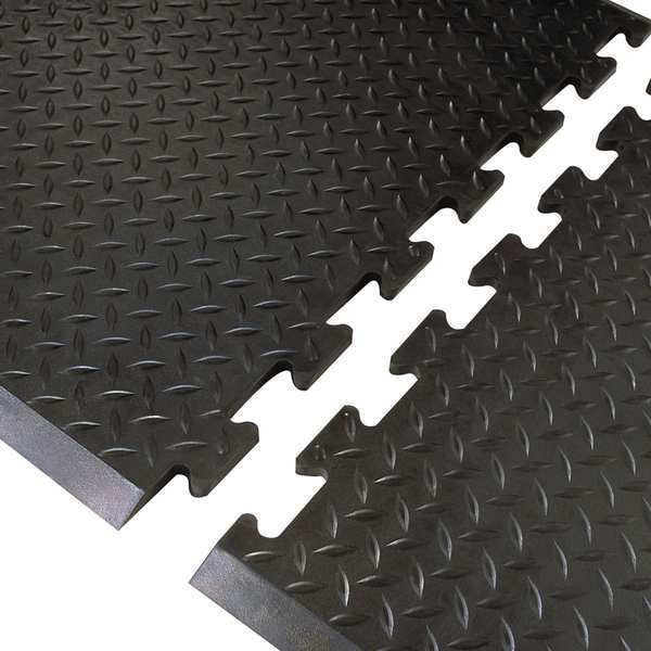 Interlocking Antifatigue Mat Natural Rubber 31 in 31 in 1/2 in
