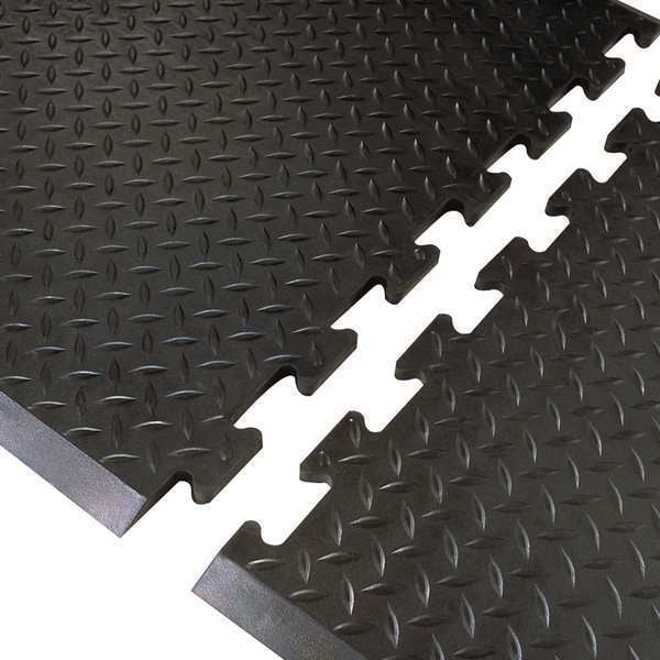 Interlocking Antifatigue Mat Tile Natural Rubber 31 in 31 in 1/2 in