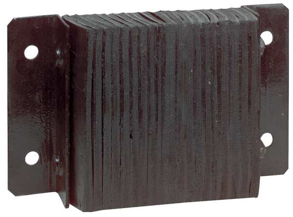 Dock Bumper, 10x4-1/2x10-3/4 In., Rubber