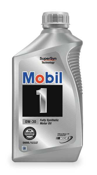 Engine Oil, Mobil 1, 0W-30, 1 Qt.