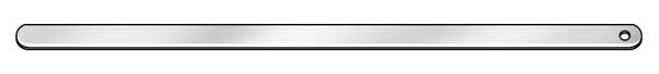 Feeler Gauge, 0.0180x12 L, PK12
