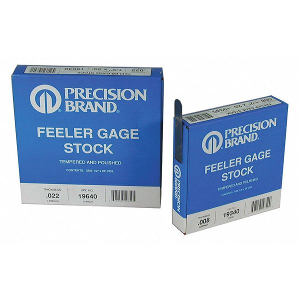 Feeler Gauge, High Carbon Steel, 0.0150 In
