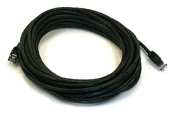 Ethernet Cable, Cat 6, Black, 30 ft.