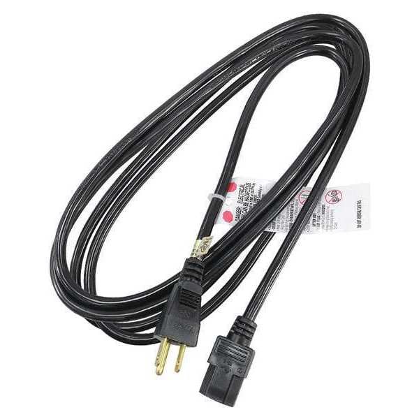 Power Cord, 5-15P, SJT, 10 ft., Blk, 15A, 14/3