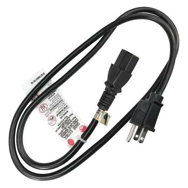 Power Cord, 5-15P, SJT, 3 ft., Blk, 10A, 18/3
