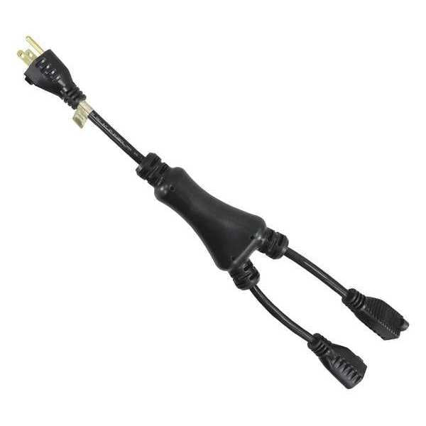 Splitter Power Cord, 5-15P, SJT, 1.2 ft., 15A