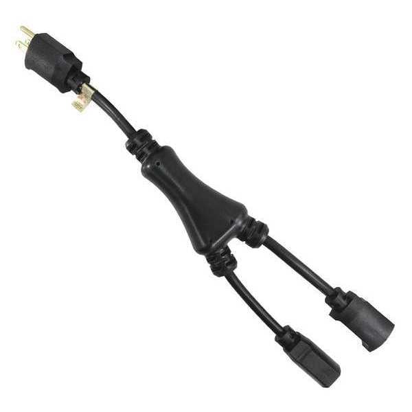 Splitter Power Cord, 5-15P, SJT, 1.2 ft., 15A