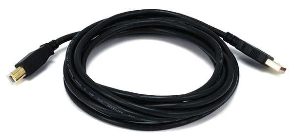 USB 2.0 Cable, 10 ft.L, Black