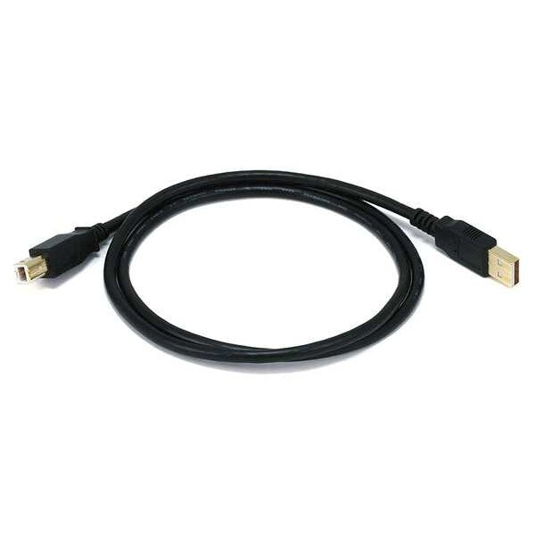 USB 2.0 Cable, 3 ft.L, Black