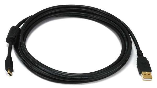 USB 2.0 Cable, 6 ft.L, Black
