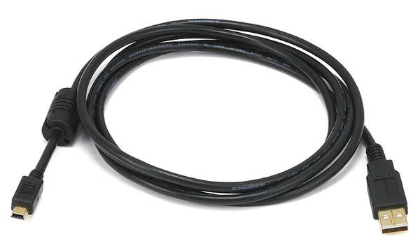 USB 2.0 Cable, 3 ft.L, Black