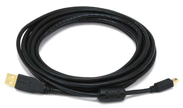 USB 2.0 Cable, 10 ft.L, Black