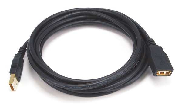 USB 2.0 Extension Cable, 10 ft.L, Black