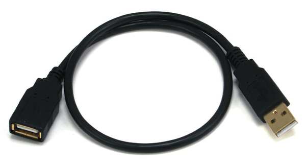 USB 2.0 Extension Cable, 1-1/2 ft.L, Black