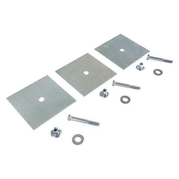 Parking Curb Glue Down Kit, Stainless Steel, Steel, Silver