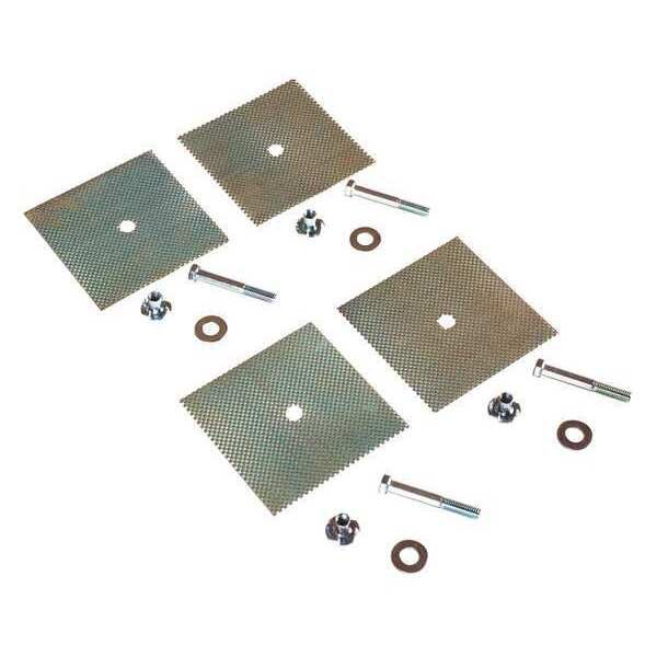 Parking Curb Glue Down Kit, Stainless Steel, Steel, Silver