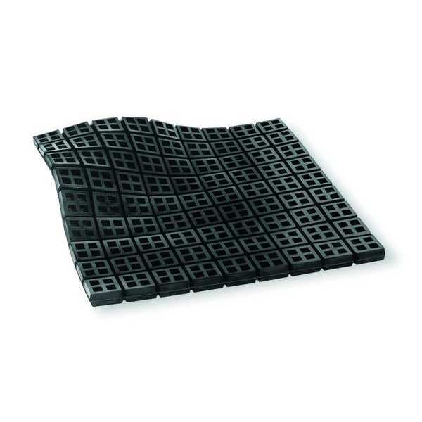 Vibration Iso Pad, Waffle, 6x6x3/4 In