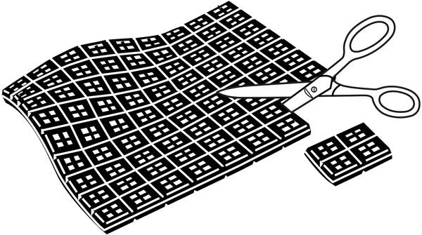 Vibration Iso Pad, Waffle, 6x6x3/4 In