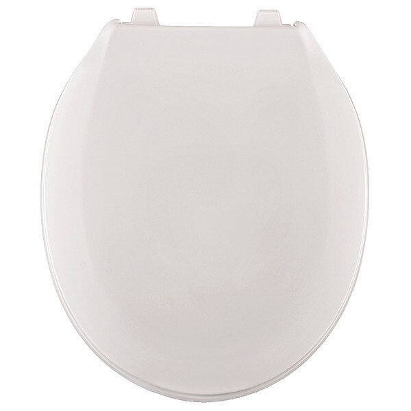 Toilet Seat, With Cover, Plastic, Round, White