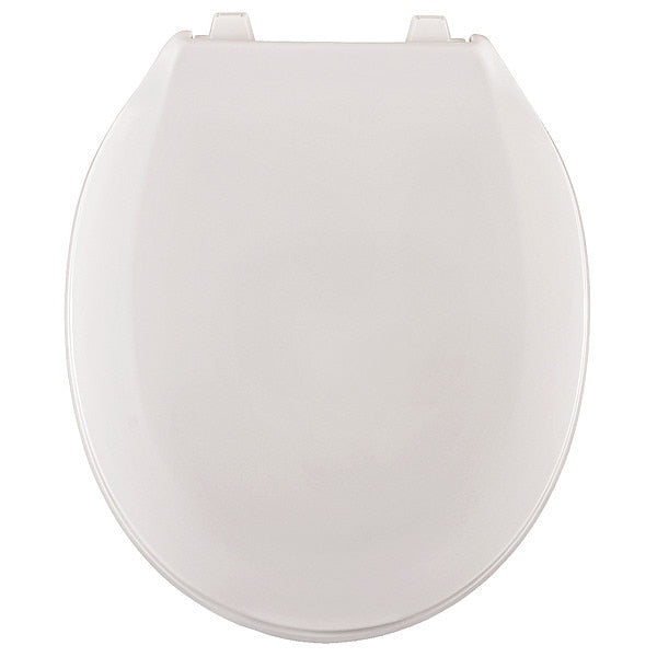 Toilet Seat, With Cover, Plastic, Round, White